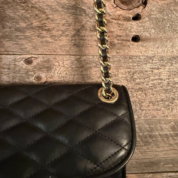 Rebecca Minkoff Black Quilted Leather Adjustable Chain Strap Crossbody bag. - Picture 10 of 10